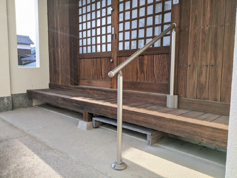屋外手摺取付